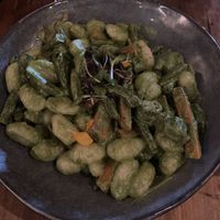 Vegan pesto gnocchi  at Southern Social in Vero Beach