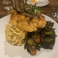 Smoked cauliflower grilled with mushroom gravy  at Southern Social in Vero Beach