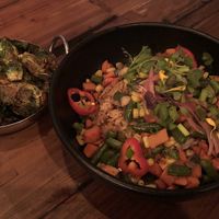 Fried rice and extra Brussels sprouts at Southern Social in Vero Beach