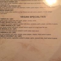A snapshot of their vegan entrees. at Viceroy in Dunwoody
