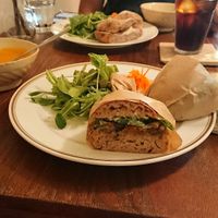 (vegan) veggie sandwich. at Ploughman's Lunch Bakery in Okinawa