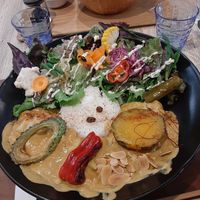Vegetable curry - it was so good at Detox Cafe Felicidad in Okinawa
