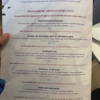 Menu  at Grand Hotel Opduin in De Koog