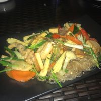 Glass noodle stir fry  at Silvio's Bistro in Bangkok