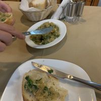 complimentary aubergine salad with bread  at Noah's Ark in Kos