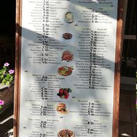 Menu at Noah's Ark in Kos