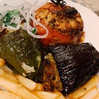 rice stuffed vegetables main course at Noah's Ark in Kos