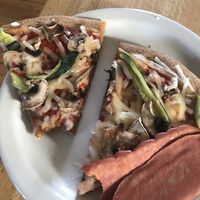 Non dairy cheese with mushrooms and zucchini  at Pizza Pizza in Etobicoke