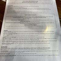 Menu with clearly marked vegan options in  at The Greyhound in Brentwood