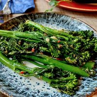 Tenderstem broccoli with chili and garlic at Ego at The Running Mare in Chelmsford