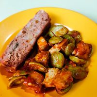 Otah and sambal petai 😋😋 at Yuan Man Vegetarian 圓滿素食 - Circuit Rd in Central Singapore