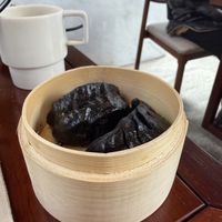 Mushroom and tofu dumplings   at Mi Xun TeaHouse 谧寻茶室 in Chengdu