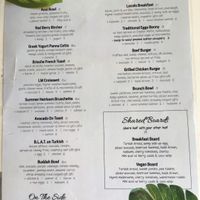 Menu at Little Mermaid in Mermaid Beach