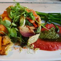 Roasted Butternut Squash and Sweet Potato Tart at Coombe Cellars in Newton Abbot