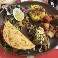 Combined plate of the day at Light Frank in Gran Canaria