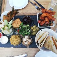 Vegan mezze at The Garlic Farm in Sandown