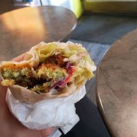 Falafel roll at Falafel Me in Oslo