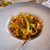 Pasta alla matriciana veggie. Muito boa ⭐️ at Pane & Vino in Evora