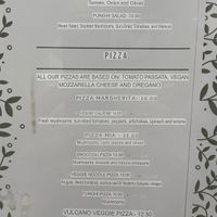 Translated vegan menu   at Pane & Vino in Evora