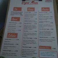 Menu Vegan at Pane & Vino in Evora