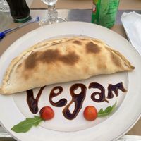 Vegan Calzone at Pane & Vino in Evora