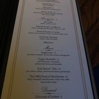 Vegan menu 7/2018. at Beauty & Essex in Hollywood