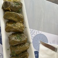 grape leaves  at Markakis Restaurant - Piso Livadi Paros in Paros