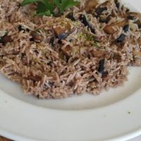 Basmati rice with mushrooms at Markakis Restaurant - Piso Livadi Paros in Paros