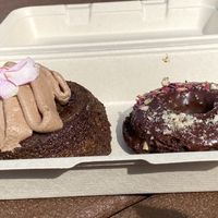 Cinnamon roll & donut  at Moon Maiden's Delights in Charlottesville
