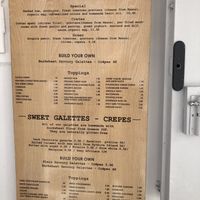  Galette wall menu at Bon Bon Fait Maison - Maybe closed in Mykonos