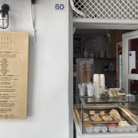 Front and ice cream wall menu at Bon Bon Fait Maison - Maybe closed in Mykonos