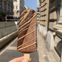 chocolate hazelnut, chocolate dipped and peanut butter  at Anjuna Ice Pops - Sas utca in Budapest