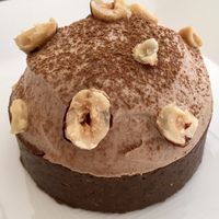 Chocolate hazelnut praline tart at Linden Organic in Gilbert