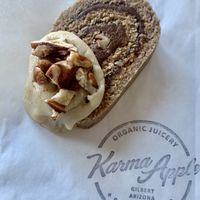 Raw cinnamon roll at Linden Organic in Gilbert