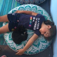 Sophia is in love at Alley Cat Cafe in Ithaca