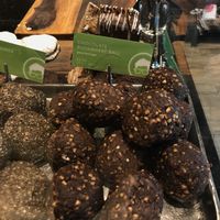 Chocolate buckwheat balls at Gregory's Coffee - 7th Ave in New York City