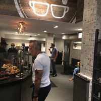 Inside of venue--as you might be able to see, there is not a lot of places to sit here. at Gregory's Coffee - Madison Ave in New York City