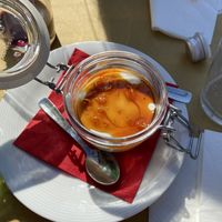 Panna cotta con crumble alle mandorle e caramello al limone   at Agriturismo La Lenticchia in Forli