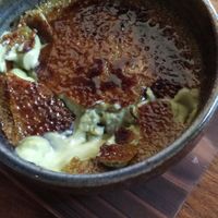 Green tea matcha crème brûlée  at Ryukishin - Richelieu in Paris