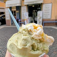 Almond/Orange and pistachio at L'altra Biancaneve - Piazza Lenotti in Bardolino