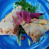 Empanadas ricas at Om Sabor in San Francisco