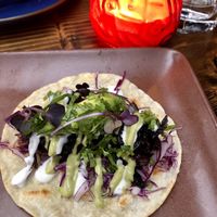 Hibiscus taco  at Om Sabor in San Francisco