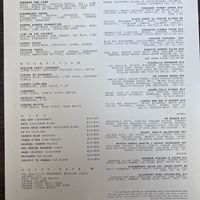 The menu  at Om Sabor in San Francisco