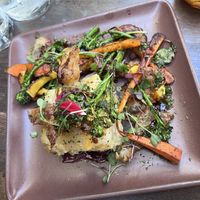 Potato Cheese Gratin and Crispy Mushrooms   at Om Sabor in San Francisco