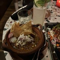 Pozole rojo - perfect for a cold night!  at Om Sabor in San Francisco