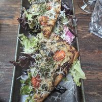 Artichoke and ricotta tart at Om Sabor in San Francisco