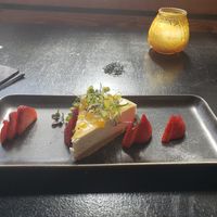 Ginger Nectarine Cheesecake at Om Sabor in San Francisco