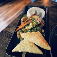 Fall curry plate  at Om Sabor in San Francisco