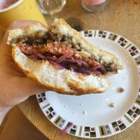 Vegan haggis and square sausage !  at Kangus Coffee in Kirkcaldy