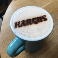 Hot chocolate which was more a mug of hot milk    at Kangus Coffee in Kirkcaldy
